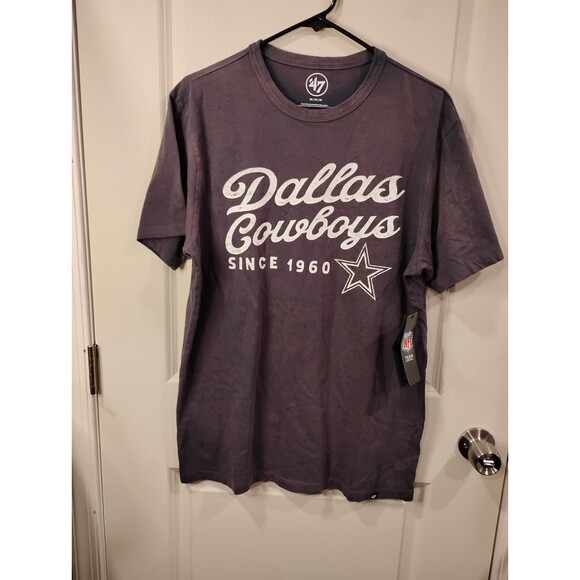Men's 47 Brand Dallas Cowboys Crewneck Short Sleeve T-shirt Navy - Picture 1 of 8